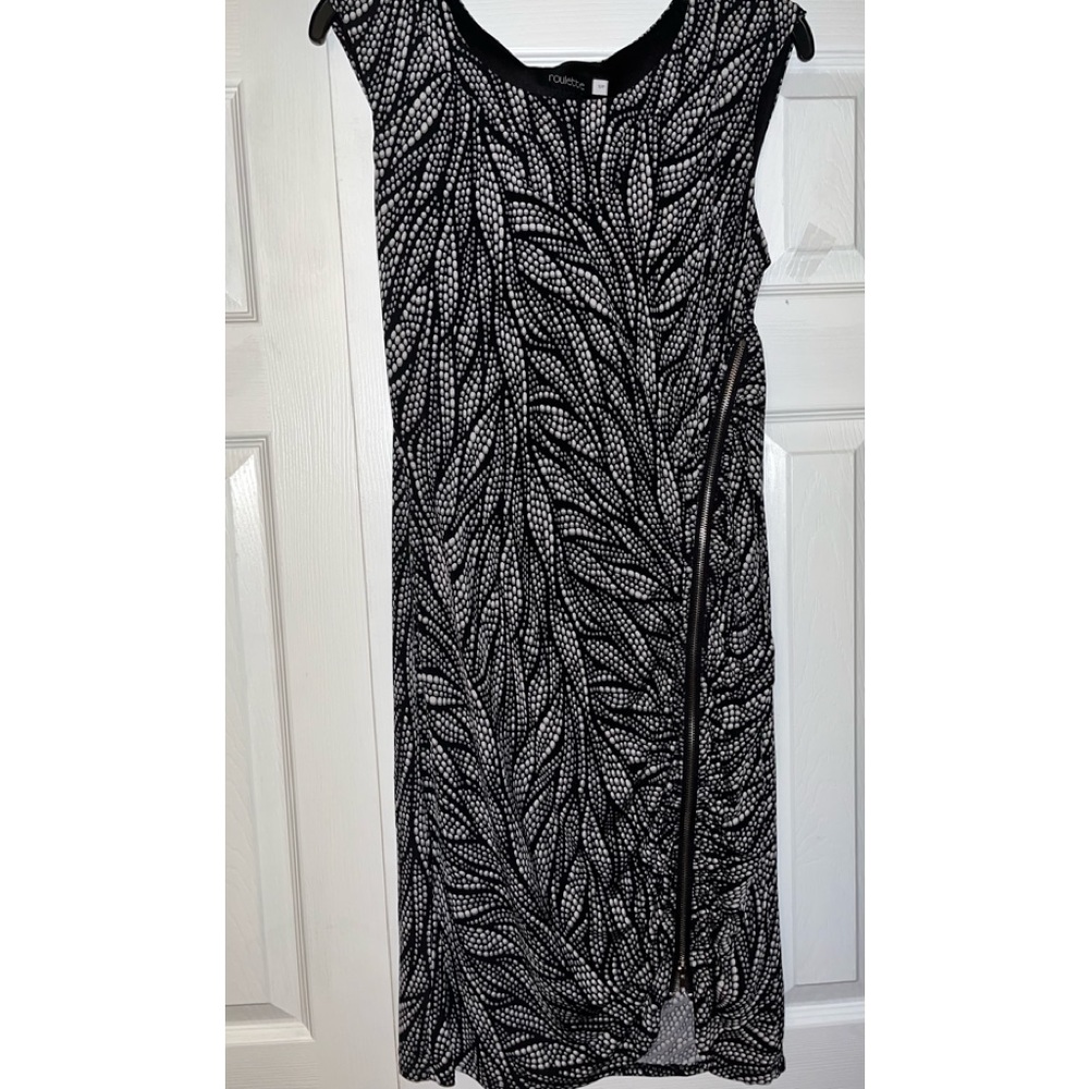 Roulette Black & White Dress, Size S/P